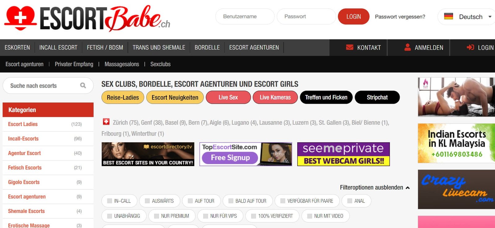 Escorts Schweiz