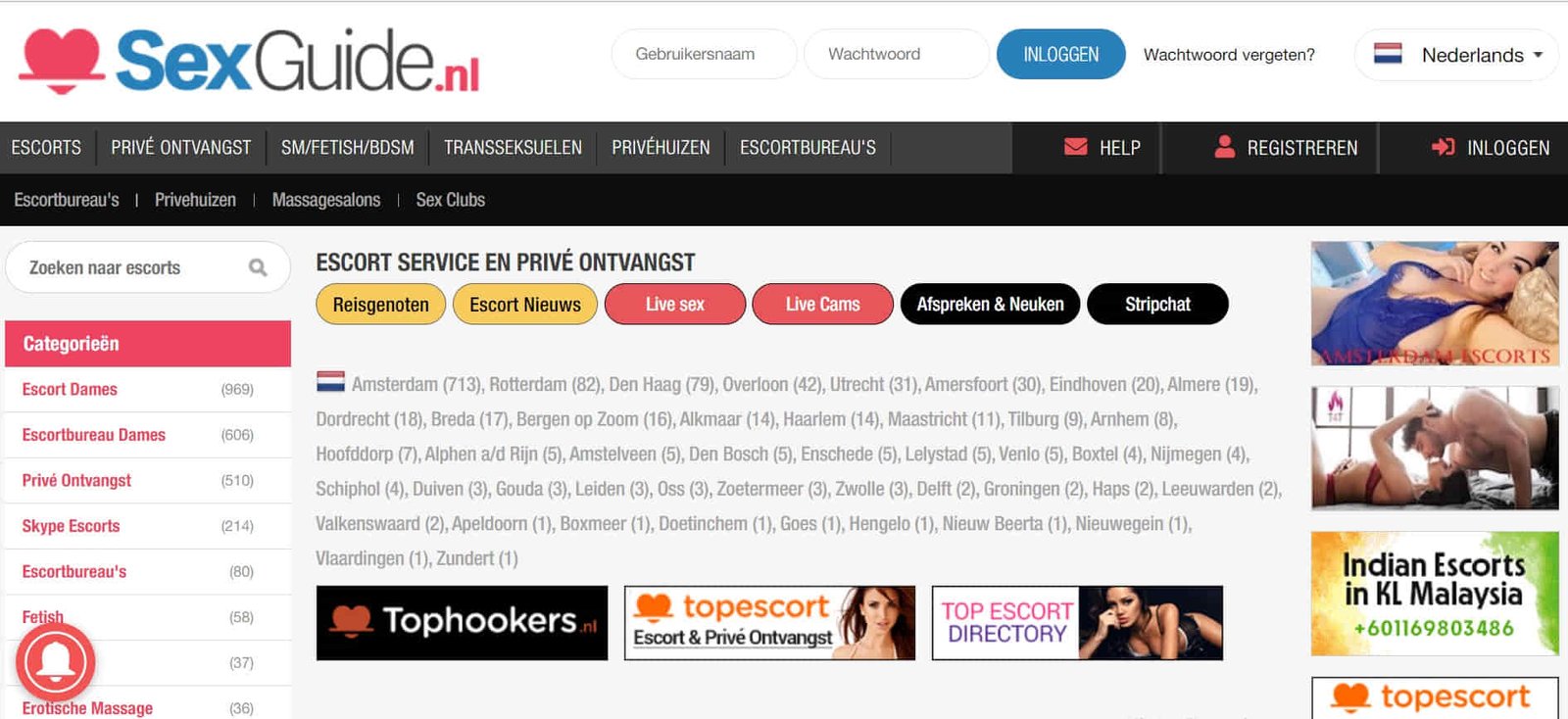 Escort service in Nederland